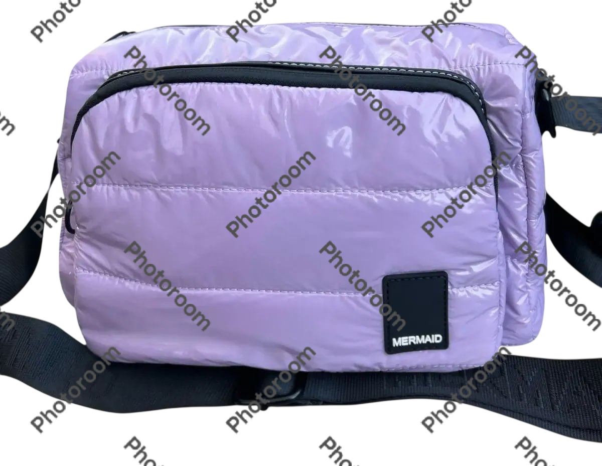 Cartera Mermaid acolchada lila